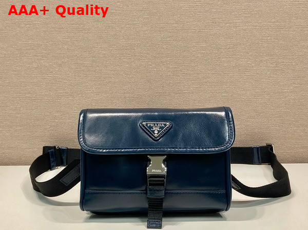 Prada Leather Smartphone Case in Navy Blue 2ZH108 Replica