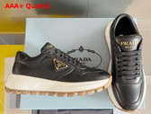 Prada Leather Sneakers in Black 1E804M Replica