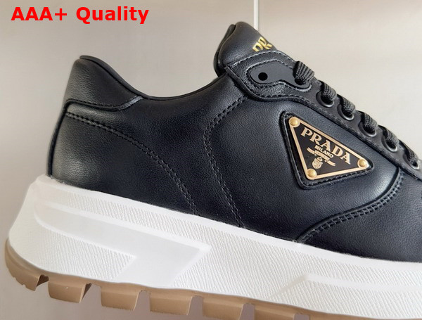 Prada Leather Sneakers in Black 1E804M Replica