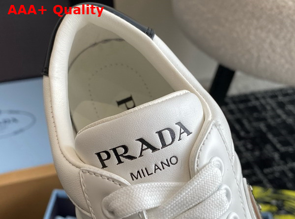 Prada Leather Sneakers in White with Platform Soles 1E947M Replica