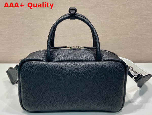 Prada Leather Top Handle Bag in Black 1BB102 Replica