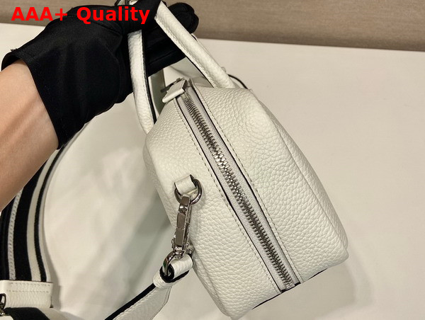 Prada Leather Top Handle Bag in White 1BB102 Replica