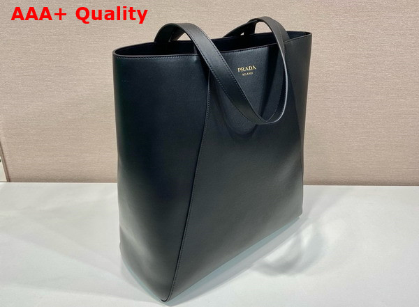 Prada Leather Tote Bag 2VG122 Black Replica