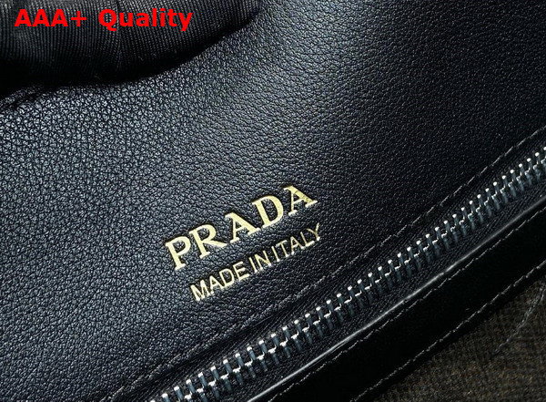 Prada Leather Tote Bag 2VG122 Black Replica