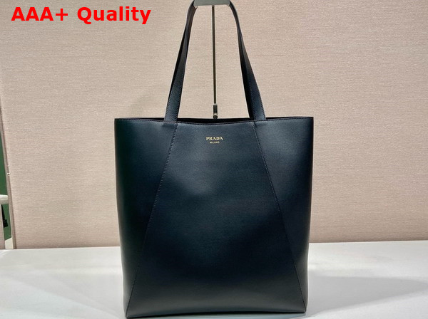 Prada Leather Tote Bag 2VG122 Black Replica