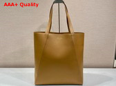 Prada Leather Tote Bag 2VG122 Caramel Replica