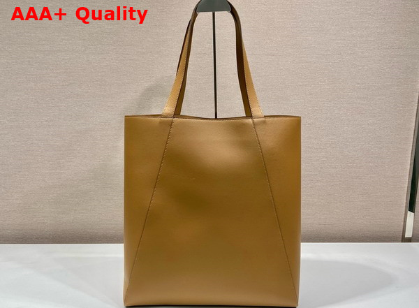 Prada Leather Tote Bag 2VG122 Caramel Replica