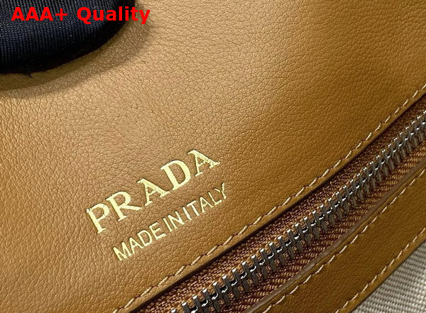 Prada Leather Tote Bag 2VG122 Caramel Replica