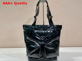 Prada Leather Tote Bag in Black 2VG120 Replica