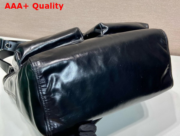 Prada Leather Tote Bag in Black 2VG120 Replica