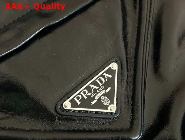 Prada Leather Tote Bag in Black 2VG120 Replica