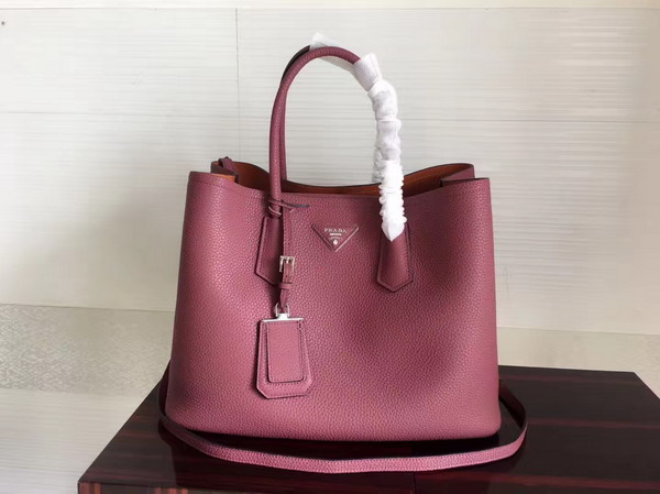 Prada Leather Tote in Light Purple Grained Calfskin