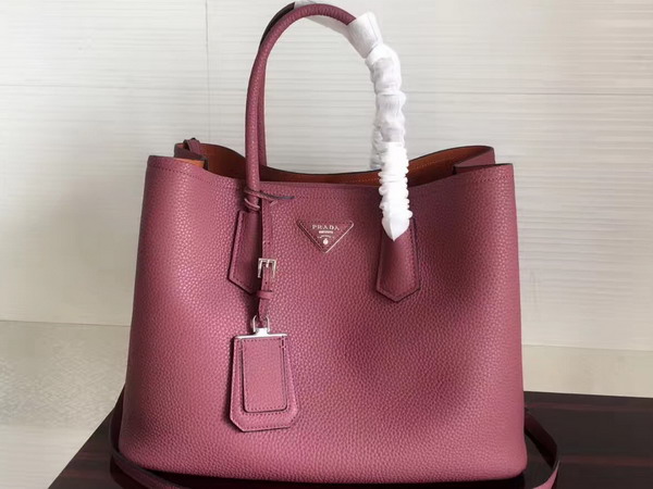 Prada Leather Tote in Light Purple Grained Calfskin