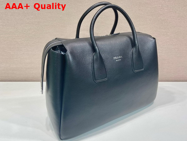 Prada Leather Travel Bag in Black 2VC035 Replica