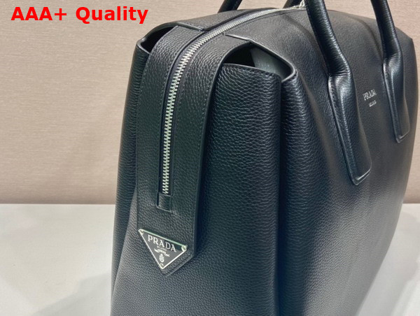 Prada Leather Travel Bag in Black 2VC035 Replica