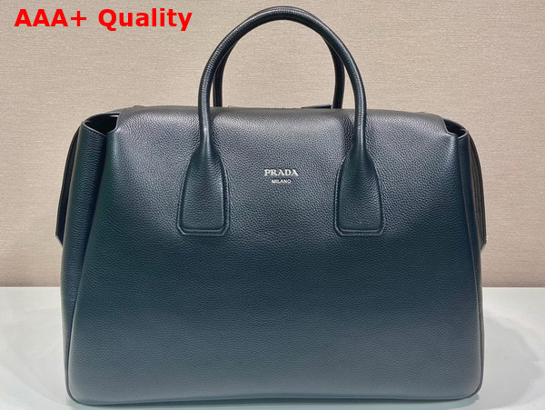 Prada Leather Travel Bag in Black 2VC035 Replica