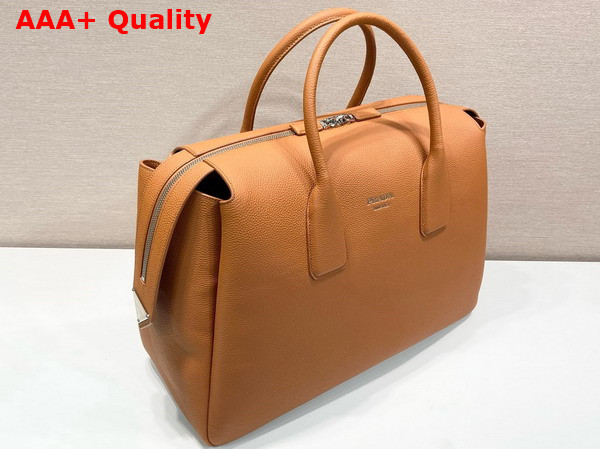 Prada Leather Travel Bag in Caramel 2VC035 Replica