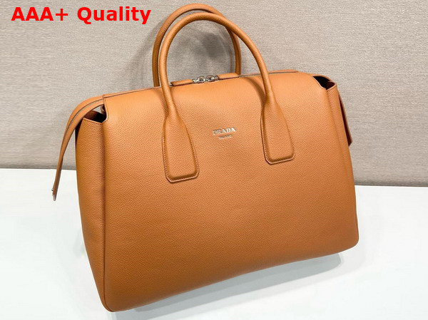 Prada Leather Travel Bag in Caramel 2VC035 Replica