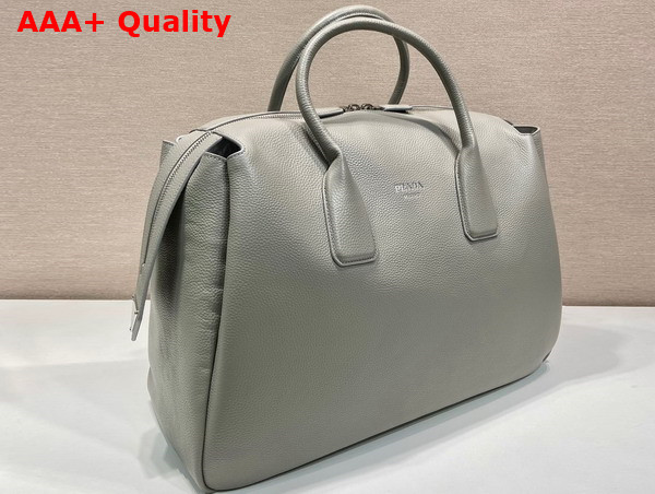 Prada Leather Travel Bag in Marble Gray 2VC035 Replica