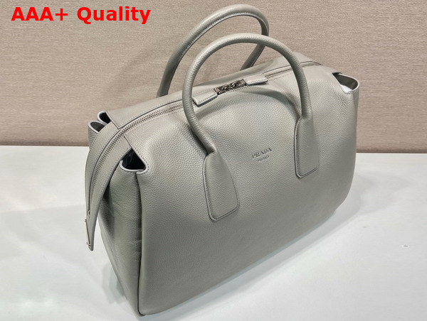 Prada Leather Travel Bag in Marble Gray 2VC035 Replica