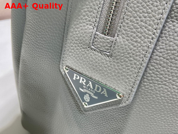 Prada Leather Travel Bag in Marble Gray 2VC035 Replica