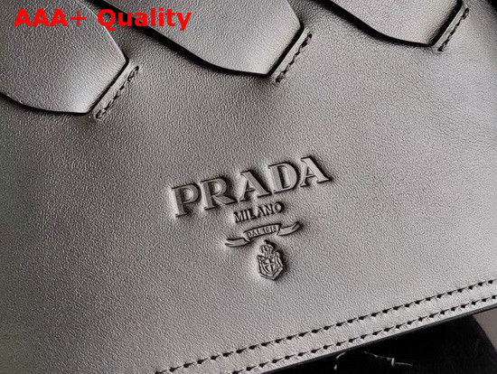 Prada Leather Tress Tote in Black Replica