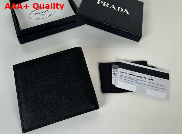 Prada Leather Wallet in Black 2MO513 Replica