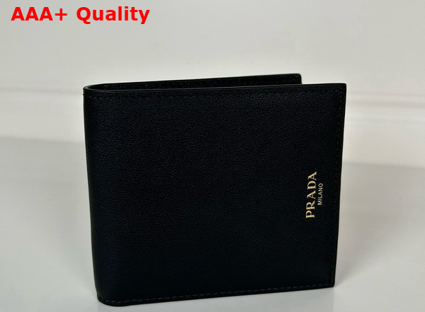 Prada Leather Wallet in Black 2MO513 Replica