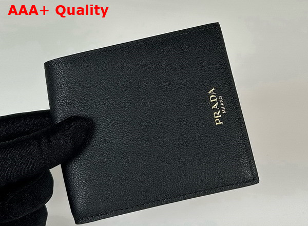 Prada Leather Wallet in Black 2MO513 Replica