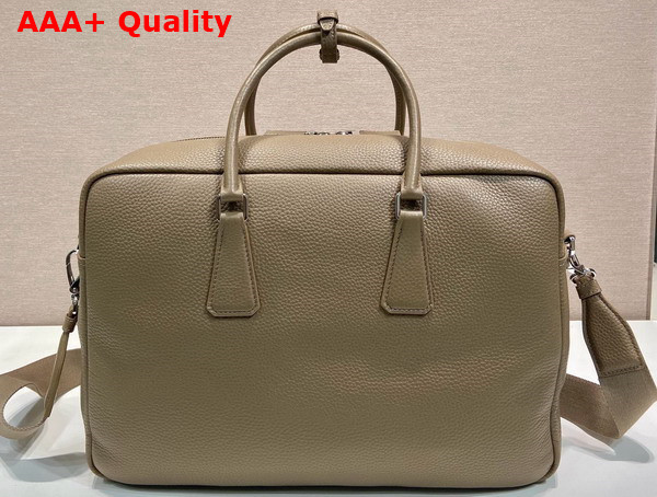 Prada Leather Work Bag in Bamboo Gray 2VE339 Replica