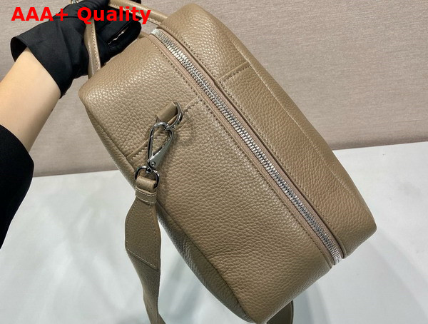 Prada Leather Work Bag in Bamboo Gray 2VE339 Replica