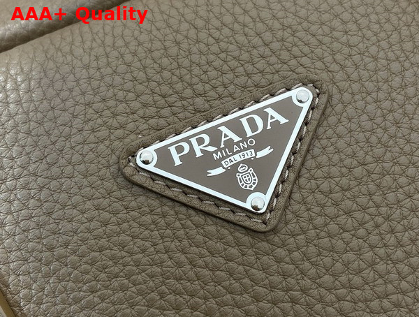 Prada Leather Work Bag in Bamboo Gray 2VE339 Replica