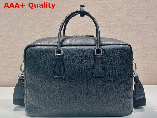 Prada Leather Work Bag in Black 2VE339 Replica