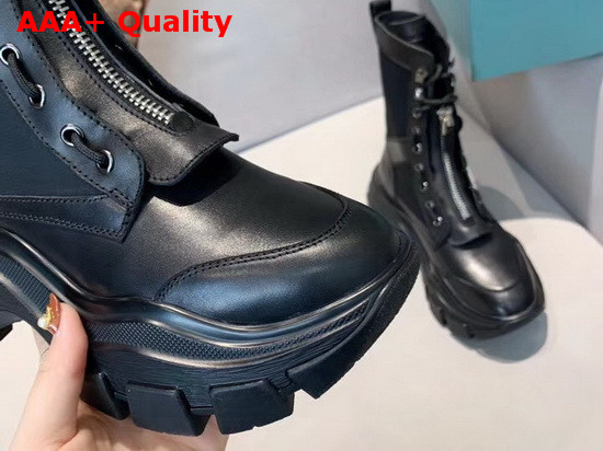 Prada Leather and Nylon Boots in Black Replica