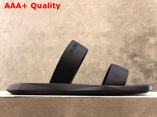 Prada Leather and Nylon Sandals in Black for Men Replica