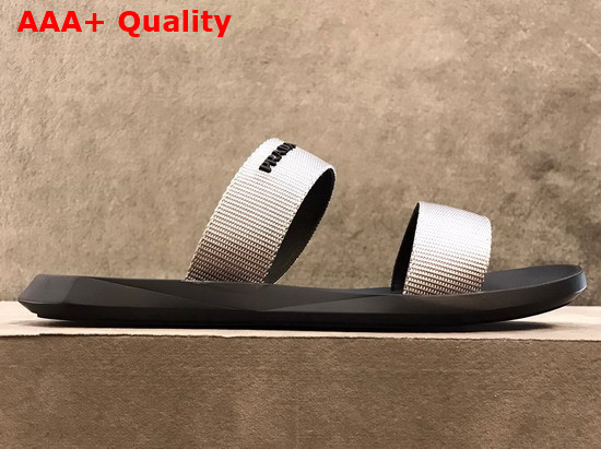 Prada Leather and Nylon Sandals in Gray for Men Replica