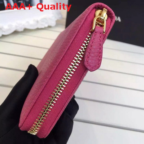 Prada Long Wallet In Fuchsia Replica