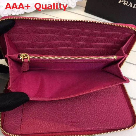 Prada Long Wallet In Fuchsia Replica