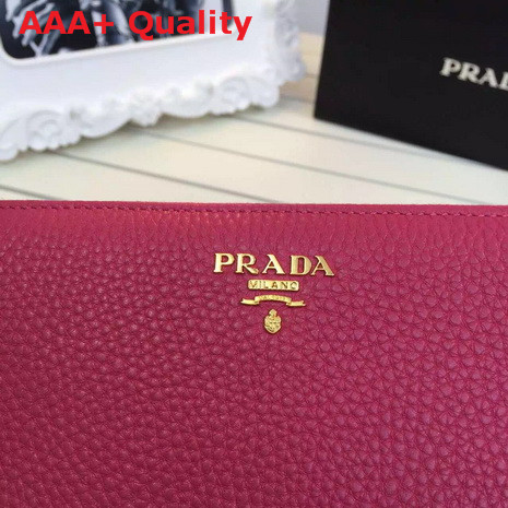 Prada Long Wallet In Fuchsia Replica