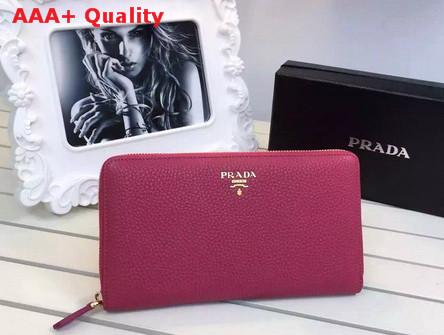 Prada Long Wallet In Fuchsia Replica