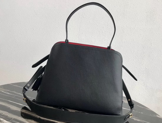 Prada Matinee Handbag in Black Saffiano Leather