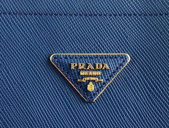 Prada Matinee Handbag in Bright Blue Saffiano Leather