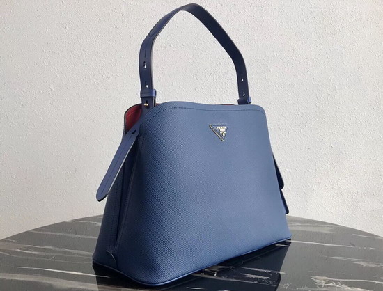 Prada Matinee Handbag in Bright Blue Saffiano Leather