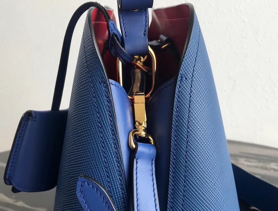 Prada Matinee Handbag in Bright Blue Saffiano Leather