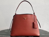 Prada Matinee Handbag in Papaya Saffiano Leather