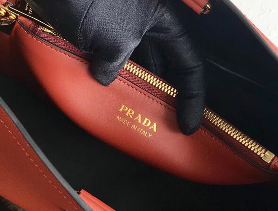 Prada Matinee Handbag in Papaya Saffiano Leather