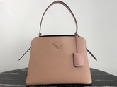 Prada Matinee Handbag in Powder Pink Saffiano Leather