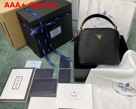 Prada Matinee Micro Saffiano Leather Bag Black Replica