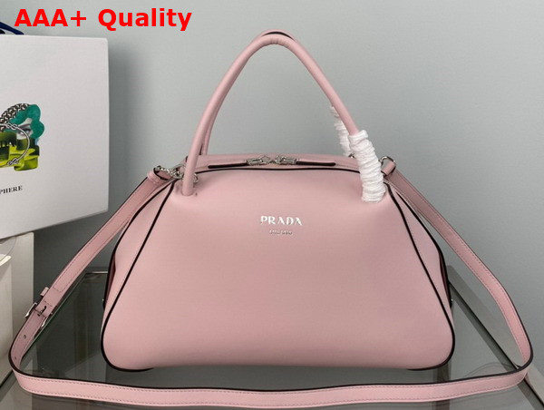 Prada Medium Leather Handbag in Alabaster Pink 1BA365 Replica