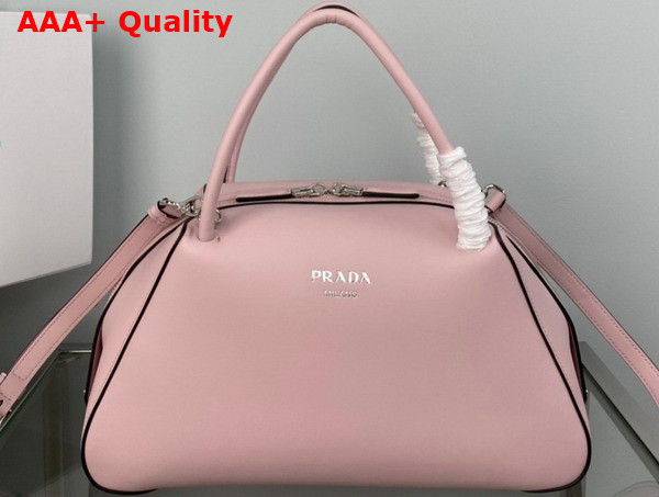 Prada Medium Leather Handbag in Alabaster Pink 1BA365 Replica